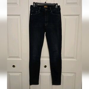 Mother High Waisted Looker In Coffee, Tea, Or Me Dark Wash Size 28